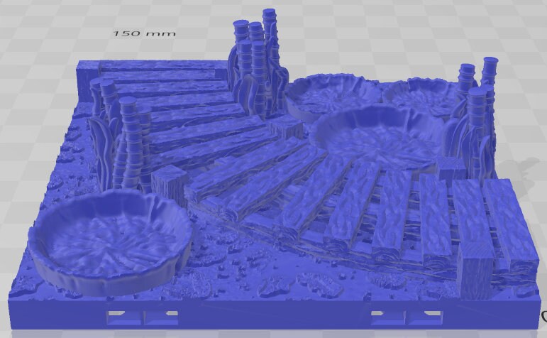 Scarlletfens Brackish Docks Set 1 - Swamp of Sorrows - Pathfinder - Dungeons & Dragons -RPG- Tabletop-Terrain-28 mm / 1"- Aether Studios