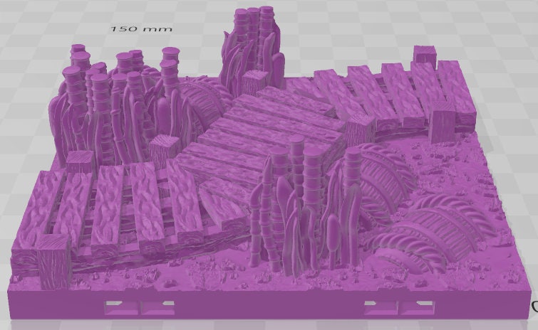 Scarlletfens Brackish Docks Set 2 - Swamp of Sorrows - Pathfinder - Dungeons & Dragons -RPG- Tabletop-Terrain-28 mm / 1"- Aether Studios