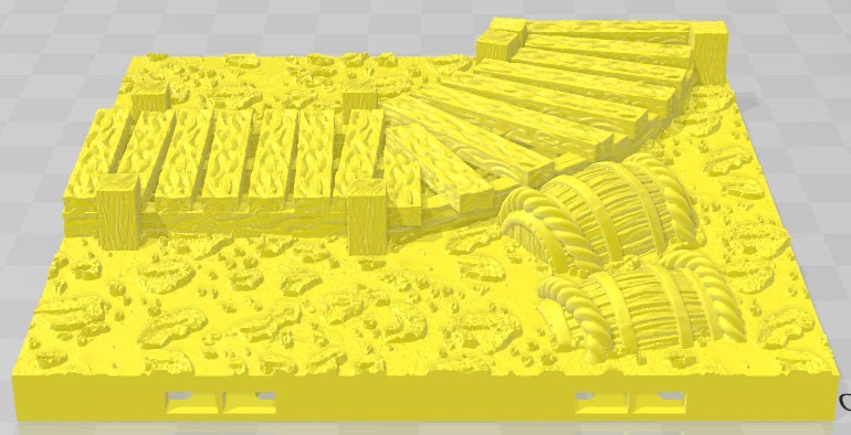 Scarlletfens Brackish Docks Set 5 - Swamp of Sorrows - Pathfinder - Dungeons & Dragons -RPG- Tabletop-Terrain-28 mm / 1"- Aether Studios