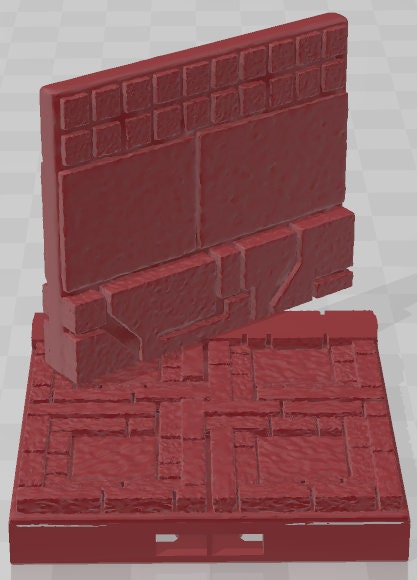 Wall 2 Secret Doors - Aztlan - Pathfinder - Dungeons & Dragons -RPG- Tabletop-Terrain-28 mm / 1"- Aether Studios