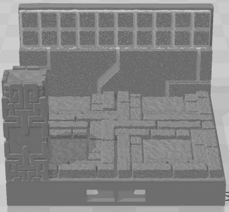 Half Sized Wall Tiles Set 1 - Aztlan - Pathfinder - Dungeons & Dragons -RPG- Tabletop-Terrain - 28 mm / 1" - Aether Studios