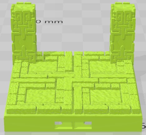 Half Sized Wall Tiles Set 2 - Aztlan - Pathfinder - Dungeons & Dragons -RPG- Tabletop-Terrain - 28 mm / 1" - Aether Studios