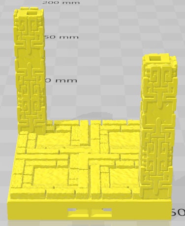 Pillars Style 3 Set 2 - Aztlan 2 Reforged - Pathfinder - Dungeons & Dragons -RPG- Tabletop-Terrain-28 mm / 1"- Aether Studios
