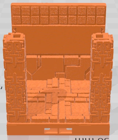 Pillars Style 3 Set 2 - Aztlan 2 Reforged - Pathfinder - Dungeons & Dragons -RPG- Tabletop-Terrain-28 mm / 1"- Aether Studios