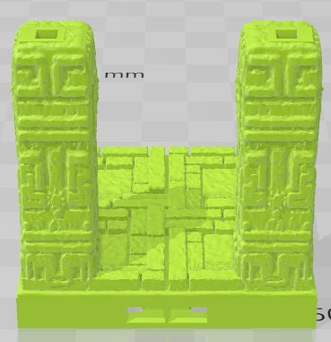 Pillars Style 4 Set 2 - Aztlan 2 Reforged - Pathfinder - Dungeons & Dragons -RPG- Tabletop-Terrain-28 mm / 1"- Aether Studios