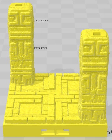 Pillars Style 4 Set 2 - Aztlan 2 Reforged - Pathfinder - Dungeons & Dragons -RPG- Tabletop-Terrain-28 mm / 1"- Aether Studios