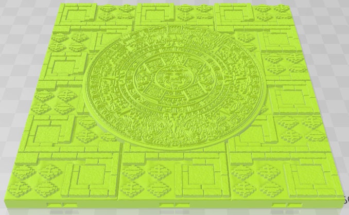 Calendar Floors - Aztlan 4 Reforged - Pathfinder - Dungeons & Dragons -RPG- Tabletop-Terrain-28 mm / 1"- Aether Studios