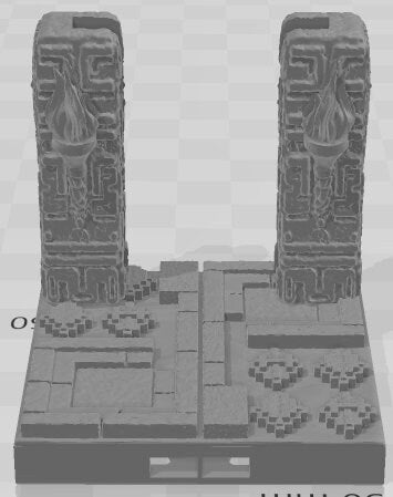 Door Frames 2 Set 3 - Aztlan 4 Reforged - Pathfinder - Dungeons & Dragons -RPG- Tabletop-Terrain-28 mm / 1"- Aether Studios