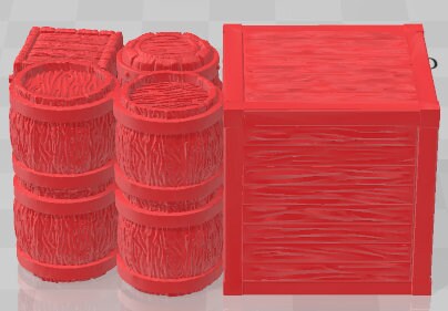 Industrial Yardwork's Loose Cargo - Electro Rail Trains -Pathfinder-Dungeons&Dragons-RPG-Tabletop-Terrain-28mm-AetherStudios