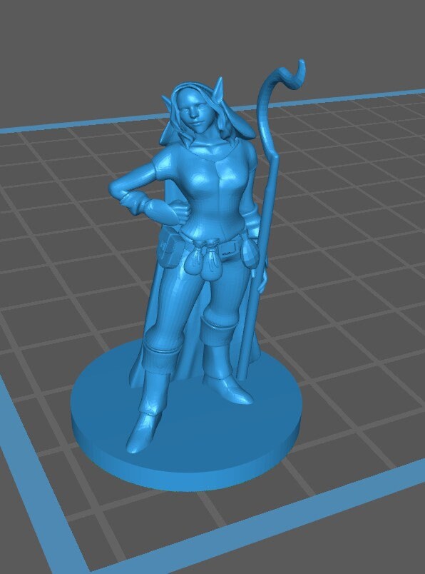 Female Elf Druid Mini - DND - Pathfinder - Dungeons & Dragons - RPG - Tabletop - mz4250- Miniature-28mm-1"Scale