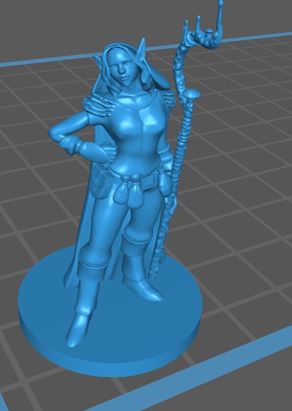 Female Elf Druid Mini - DND - Pathfinder - Dungeons & Dragons - RPG - Tabletop - mz4250- Miniature-28mm-1"Scale