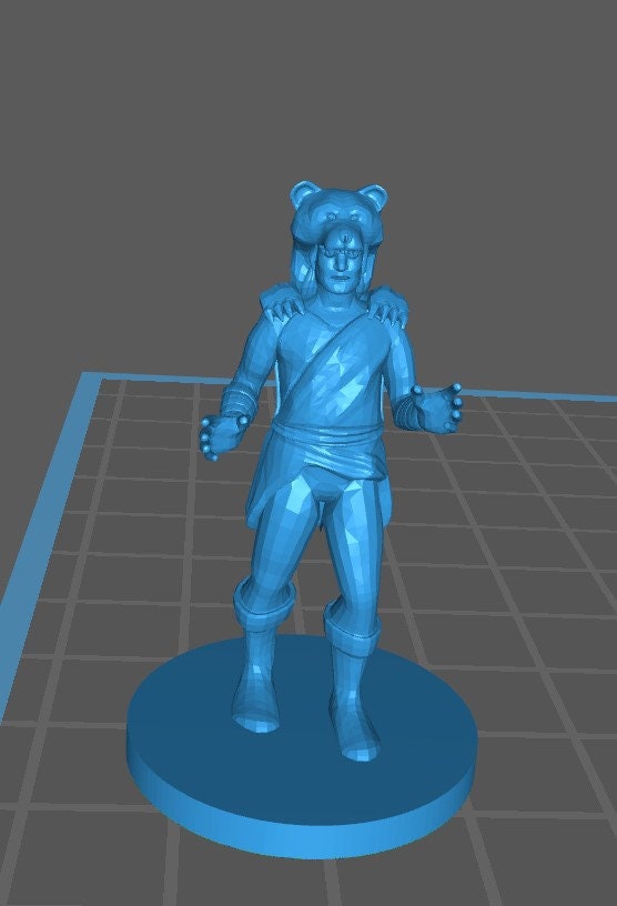 Male Elf Druid Mini - DND - Pathfinder - Dungeons & Dragons - RPG - Tabletop - mz4250- Miniature-28mm-1"Scale