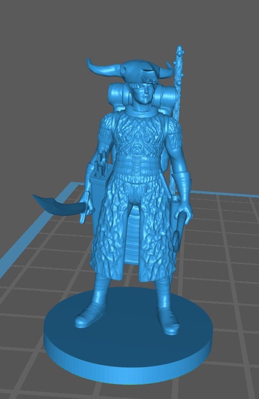 Male Elf Druid Mini - DND - Pathfinder - Dungeons & Dragons - RPG - Tabletop - mz4250- Miniature-28mm-1"Scale