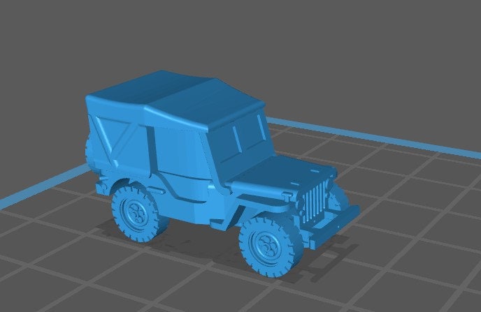 Jeep - 1:100 scale - USA - Tanks - Armored Vehicle - World Of Tanks - War Game - Wargaming - Axis and Allies