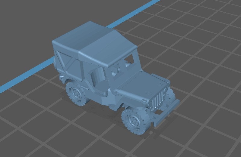 Jeep - 1:100 scale - USA - Tanks - Armored Vehicle - World Of Tanks - War Game - Wargaming - Axis and Allies