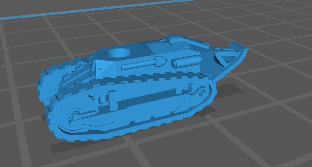 Ford 3T - M1917 6T w/turret - 1:200 scale - US - Tanks - Armored Vehicle - World Of Tanks - War Game - Wargaming -Tabletop Games - WWI