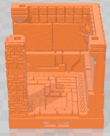 D Floor Corridors - Aztlan 3 Reforged - Pathfinder - Dungeons & Dragons -RPG- Tabletop-Terrain - 28 mm / 1"- Aether Studios