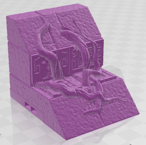 Step Pyramid Walls Set 1 - Aztlan 5 Reforged - Pathfinder - Dungeons & Dragons -RPG- Tabletop-Terrain - 28 mm / 1"- Aether Studios