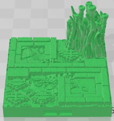 Floors - Aztlan 6 Swamped B - Pathfinder - Dungeons & Dragons -RPG- Tabletop-Terrain - 28 mm / 1"- Aether Studios