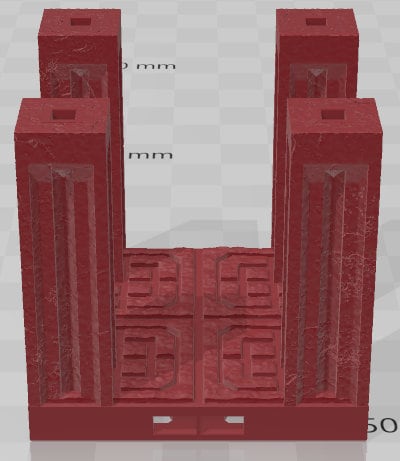 2x2 Pillars - Dwarven Kingdom - Pathfinder - Dungeons & Dragons -RPG- Tabletop-Terrain - 28 mm / 1"- Aether Studios