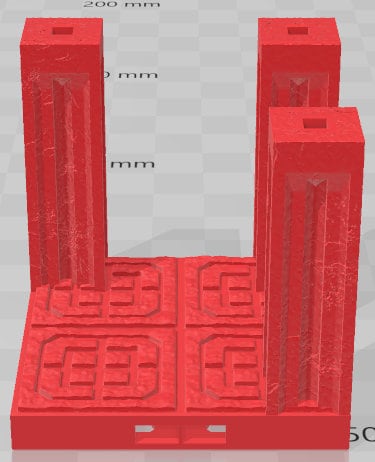 2x2 Pillars - Dwarven Kingdom - Pathfinder - Dungeons & Dragons -RPG- Tabletop-Terrain - 28 mm / 1"- Aether Studios