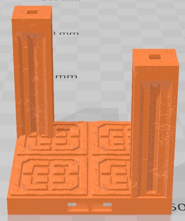 2x2 Pillars - Dwarven Kingdom - Pathfinder - Dungeons & Dragons -RPG- Tabletop-Terrain - 28 mm / 1"- Aether Studios