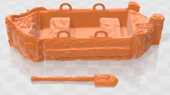 Rowboat - Dockyards - Pathfinder - Dungeons & Dragons -RPG- Tabletop-Terrain - 28 mm / 1"- Aether Studios