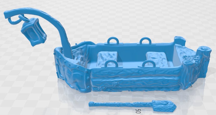 Rowboat - Dockyards - Pathfinder - Dungeons & Dragons -RPG- Tabletop-Terrain - 28 mm / 1"- Aether Studios