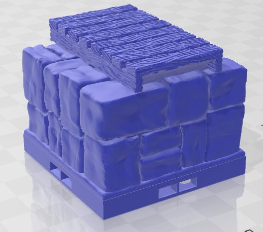 Wood Pier 2x2 Tiles - Dockyards - Pathfinder - Dungeons & Dragons -RPG- Tabletop-Terrain - 28 mm / 1"- Aether Studios