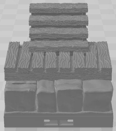 Low Docks Set 1 - Dockyards - Pathfinder - Dungeons & Dragons -RPG- Tabletop-Terrain - 28 mm / 1"- Aether Studios