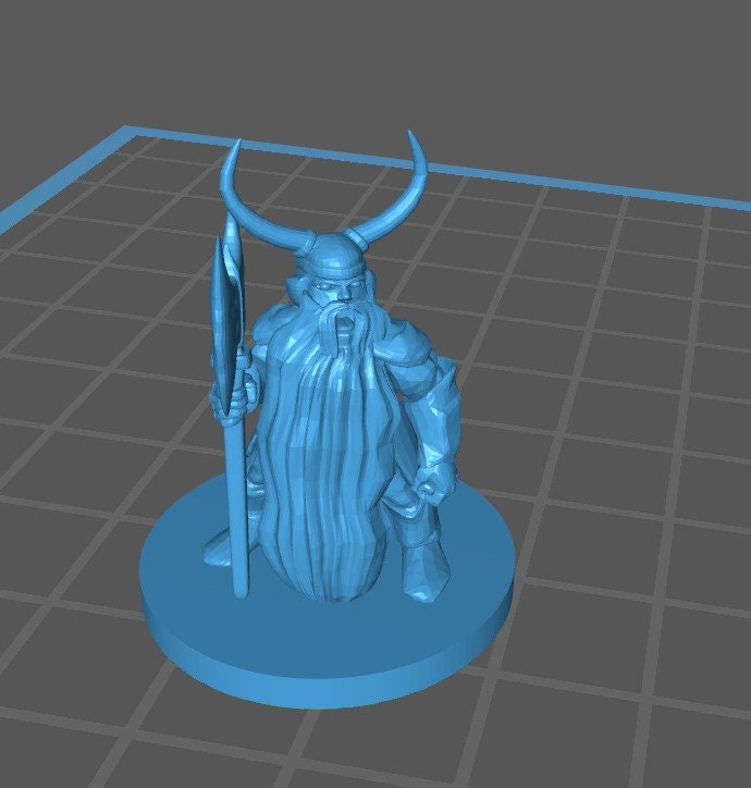 Dwarven Barbarian Mini - DND - Pathfinder - Dungeons & Dragons - RPG - Tabletop - mz4250- Miniature-28mm-1"Scale