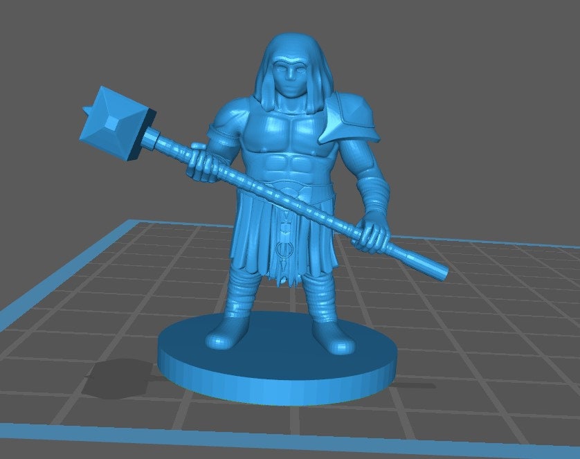 Dwarven Barbarian Mini - DND - Pathfinder - Dungeons & Dragons - RPG - Tabletop - mz4250- Miniature-28mm-1"Scale