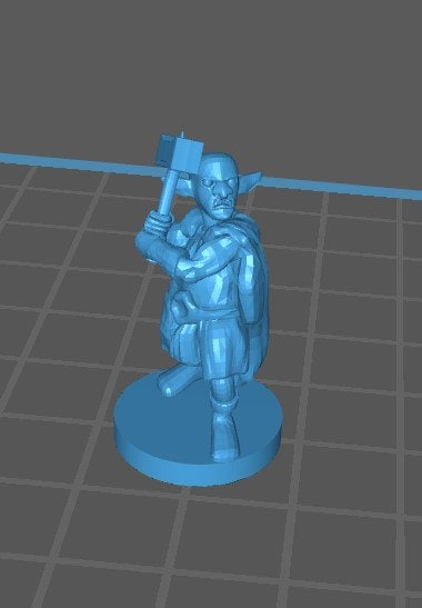 Deep Gnome Barbarian Mini - DND - Pathfinder - Dungeons &amp; Dragons - RP
