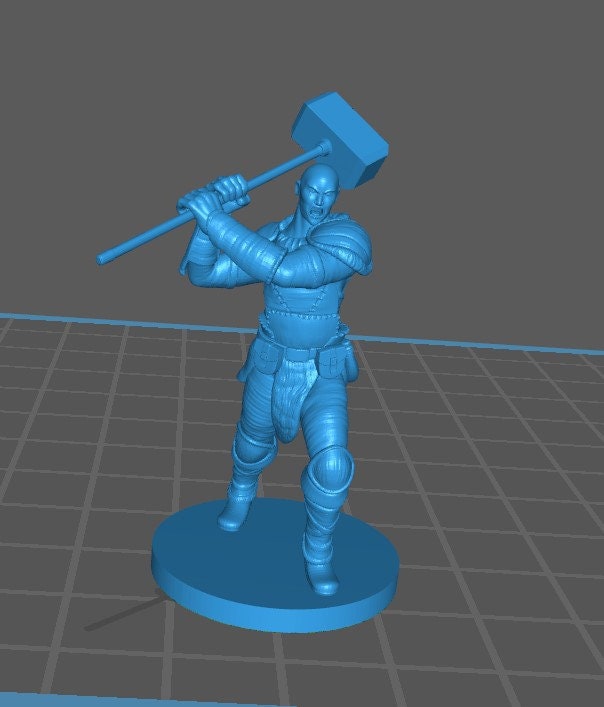 Goliath Barbarian Mini - DND - Pathfinder - Dungeons & Dragons - RPG - Tabletop - mz4250- Miniature-28mm-1"Scale