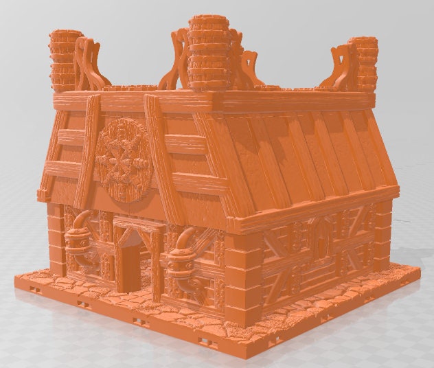 Builders Hall - Dockyards Village - Pathfinder - Dungeons & Dragons -RPG- Tabletop-Terrain - 28 mm / 1"- Aether Studios