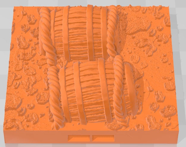 Barrel Bridge - Swamp of Sorrows - Pathfinder - Dungeons & Dragons -RPG- Tabletop-Terrain-28 mm / 1"- Aether Studios