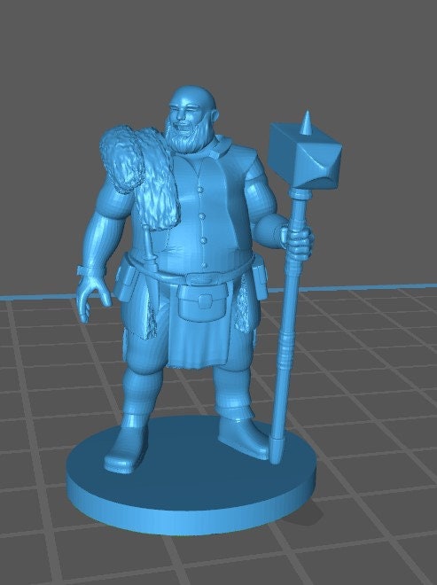 Human Male Barbarian Mini - DND - Pathfinder - Dungeons & Dragons - RPG - Tabletop - mz4250- Miniature-28mm-1"Scale