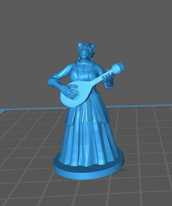 Dragonborn Bard Mini - DND - Pathfinder - Dungeons & Dragons - RPG - Tabletop - mz4250- Miniature-28mm-1"Scale