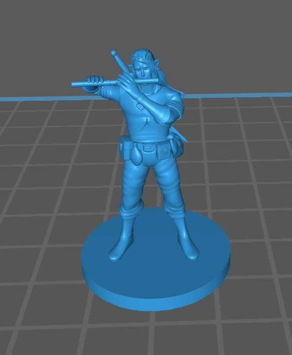 Elf Bard Mini - DND - Pathfinder - Dungeons & Dragons - RPG - Tabletop - mz4250- Miniature-28mm-1"Scale