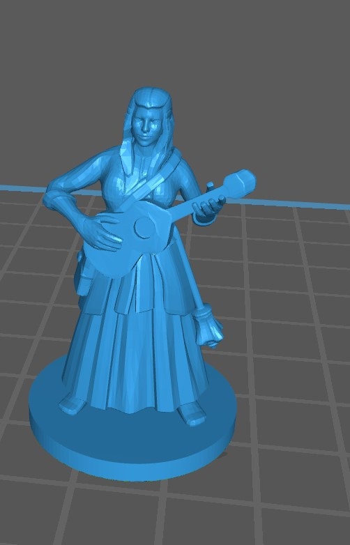 Elf Bard Mini - DND - Pathfinder - Dungeons & Dragons - RPG - Tabletop - mz4250- Miniature-28mm-1"Scale