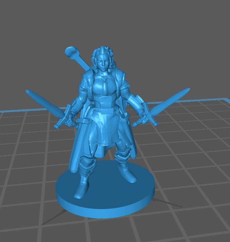 Elf Bard Mini - DND - Pathfinder - Dungeons & Dragons - RPG - Tabletop - mz4250- Miniature-28mm-1"Scale