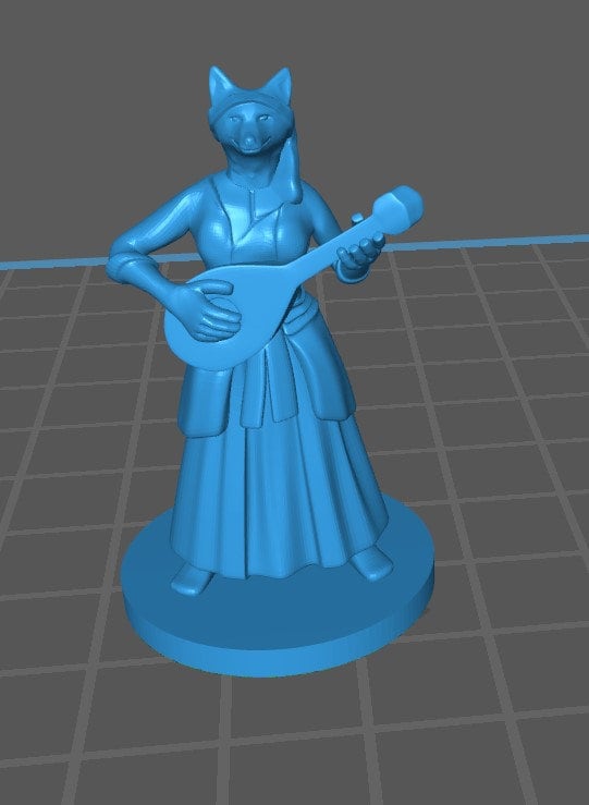 Other Races Bard Mini - DND - Pathfinder - Dungeons & Dragons - RPG - Tabletop - mz4250- Miniature-28mm-1"Scale