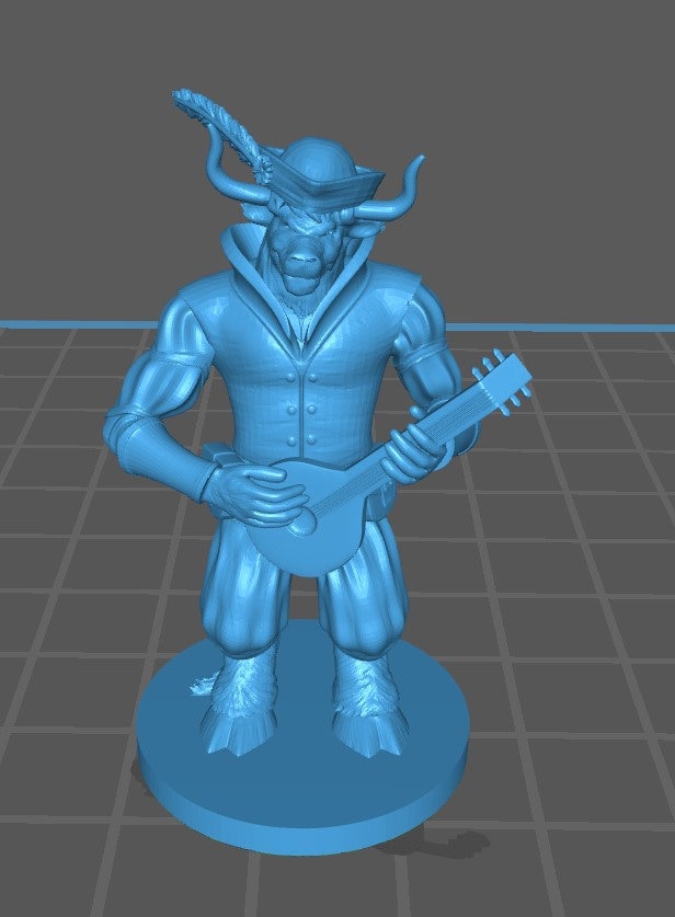 Other Races Bard Mini - DND - Pathfinder - Dungeons & Dragons - RPG - Tabletop - mz4250- Miniature-28mm-1"Scale