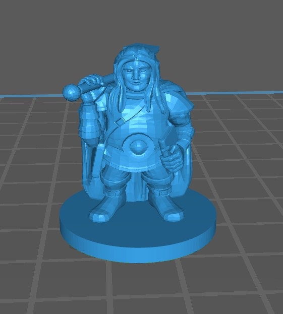 Dwarf Cleric Mini - DND - Pathfinder - Dungeons & Dragons - RPG - Tabletop - mz4250- Miniature - 28 mm - 1" Scale