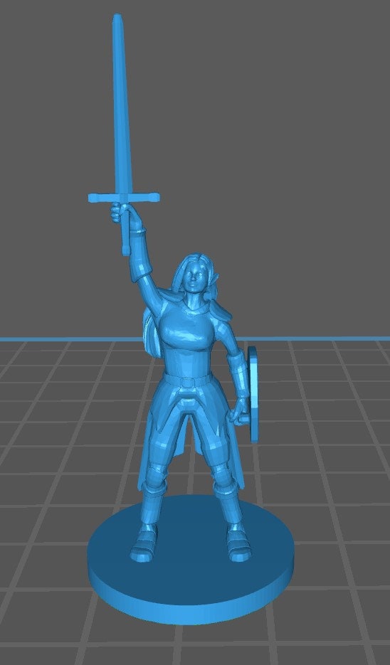 Elf Cleric Mini - DND - Pathfinder - Dungeons & Dragons - RPG - Tabletop - mz4250- Miniature - 28 mm - 1" Scale