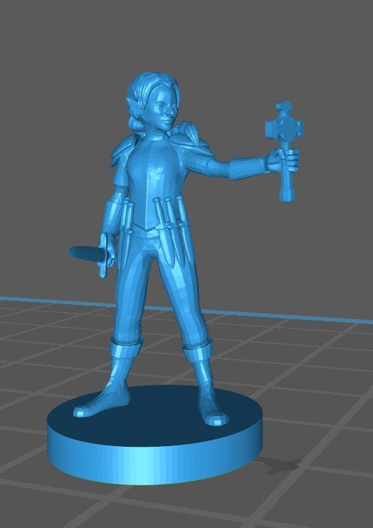 Gnome Cleric Mini - DND - Pathfinder - Dungeons & Dragons - RPG - Tabletop - mz4250- Miniature - 28 mm - 1" Scale