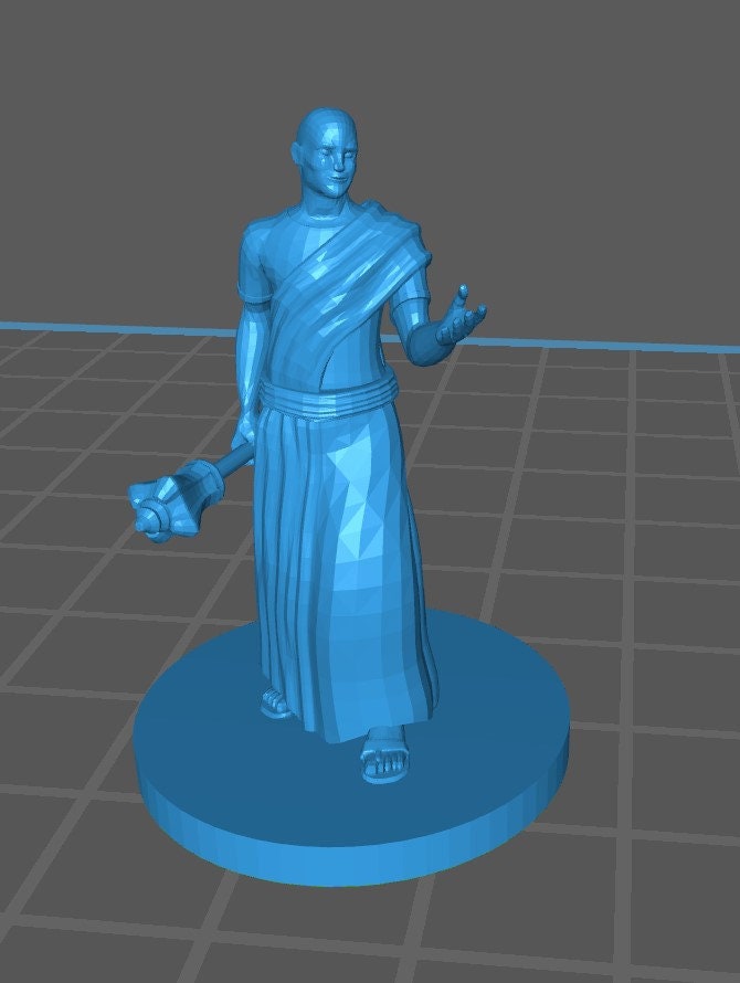 Human Cleric Minis Pack 2 - DND - Pathfinder - Dungeons & Dragons - RPG - Tabletop - mz4250- Miniature - 28 mm - 1" Scale