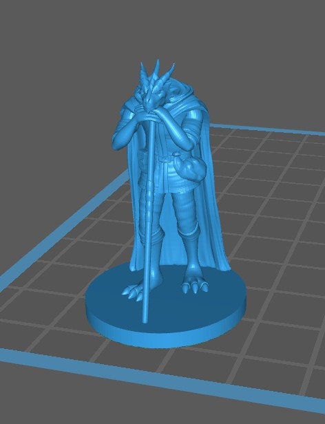 Dragonborn Druid Mini - DND - Pathfinder - Dungeons & Dragons - RPG - Tabletop - mz4250- Miniature-28mm-1"Scale