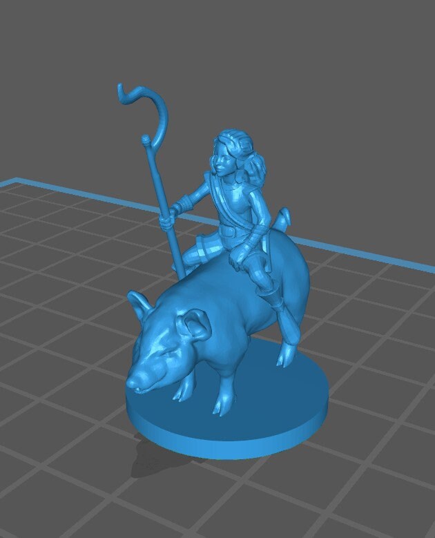 Halfling Druid Mini - DND - Pathfinder - Dungeons & Dragons - RPG - Tabletop - mz4250- Miniature-28mm-1"Scale