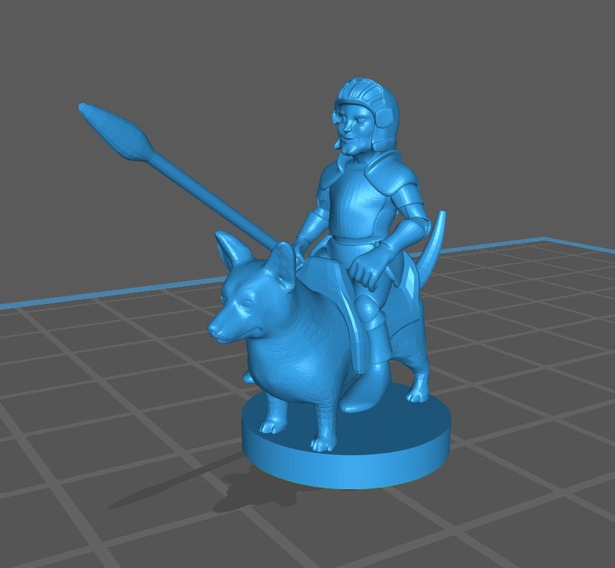 Halfling Cavalier Mini - DND - Pathfinder - Dungeons & Dragons - RPG - Tabletop - mz4250- Miniature-28mm-1"Scale